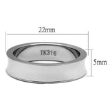 TK2561 - High polished (no plating) Stainless Steel Ring with No Stone - Alamode - Flyclothing LLC