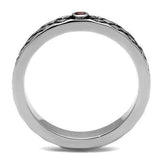 TK2566 - High polished (no plating) Stainless Steel Ring with Top Grade Crystal in Rose - Alamode - Flyclothing LLC