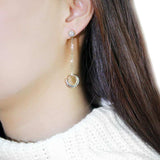 TK2579 - IP Gold & IP Rose Gold (Ion Plating) Stainless Steel Earrings with Top Grade Crystal in Clear - Alamode - Flyclothing LLC