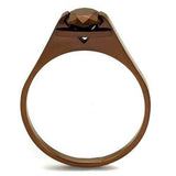 TK2592 - IP Coffee light Stainless Steel Ring with AAA Grade CZ in Light Coffee - Alamode - Flyclothing LLC