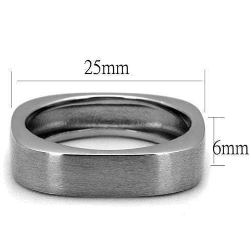 TK2668 - High polished (no plating) Stainless Steel Ring with No Stone - Alamode - Flyclothing LLC