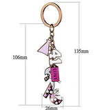 TK2717 - IP Coffee light Stainless Steel Key Ring with Epoxy in Multi Color - Alamode - Flyclothing LLC