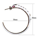 TK2729 - IP Coffee light Stainless Steel Earrings with Top Grade Crystal in Multi Color - Alamode - Flyclothing LLC