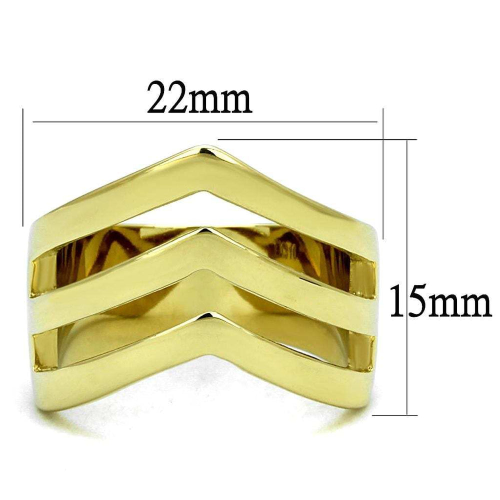 TK2733 - IP Gold(Ion Plating) Stainless Steel Ring with No Stone - Alamode - Flyclothing LLC