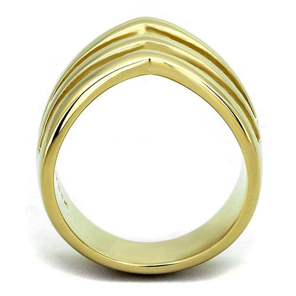 TK2733 - IP Gold(Ion Plating) Stainless Steel Ring with No Stone - Alamode - Flyclothing LLC