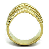 TK2733 - IP Gold(Ion Plating) Stainless Steel Ring with No Stone - Alamode - Flyclothing LLC