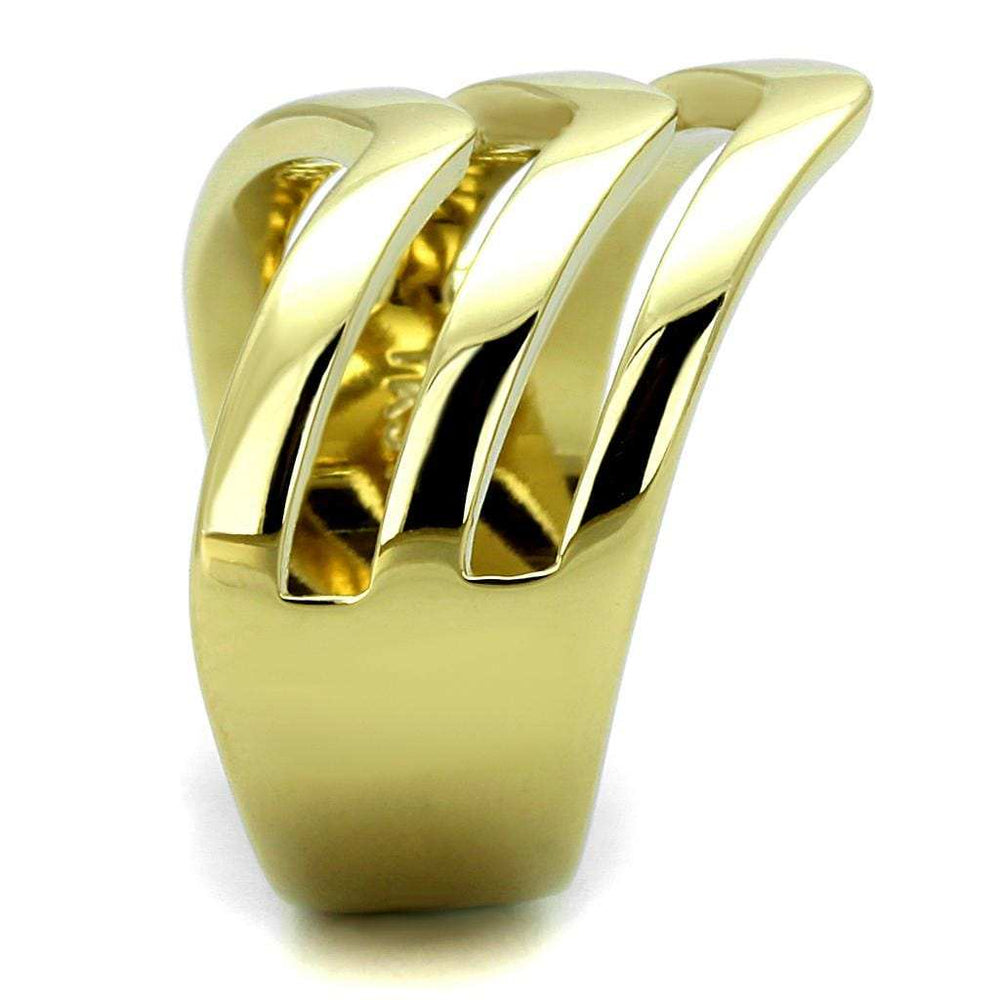 TK2733 - IP Gold(Ion Plating) Stainless Steel Ring with No Stone - Alamode - Flyclothing LLC