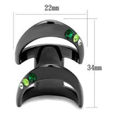 TK2768 - IP Light Black (IP Gun) Stainless Steel Ring with Top Grade Crystal in Multi Color - Alamode - Flyclothing LLC