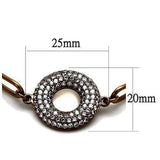 TK2793 - IP Coffee light Stainless Steel Bangle with AAA Grade CZ in Clear - Alamode - Flyclothing LLC