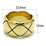 TK2803 - IP Gold(Ion Plating) Stainless Steel Ring with No Stone - Alamode - Flyclothing LLC