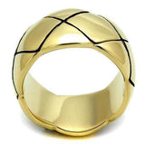 TK2803 - IP Gold(Ion Plating) Stainless Steel Ring with No Stone - Alamode - Flyclothing LLC
