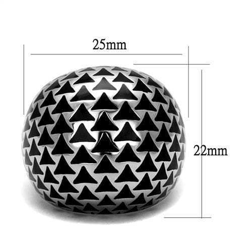 TK2830 - High polished (no plating) Stainless Steel Ring with No Stone - Alamode - Flyclothing LLC