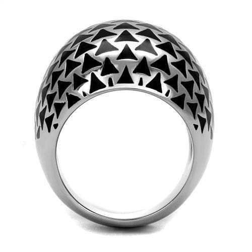TK2830 - High polished (no plating) Stainless Steel Ring with No Stone - Alamode - Flyclothing LLC