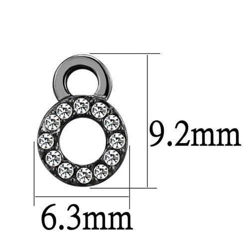 TK2856 - IP Light Black (IP Gun) Stainless Steel Earrings with Top Grade Crystal in Clear - Alamode - Flyclothing LLC