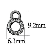 TK2856 - IP Light Black (IP Gun) Stainless Steel Earrings with Top Grade Crystal in Clear - Alamode - Flyclothing LLC