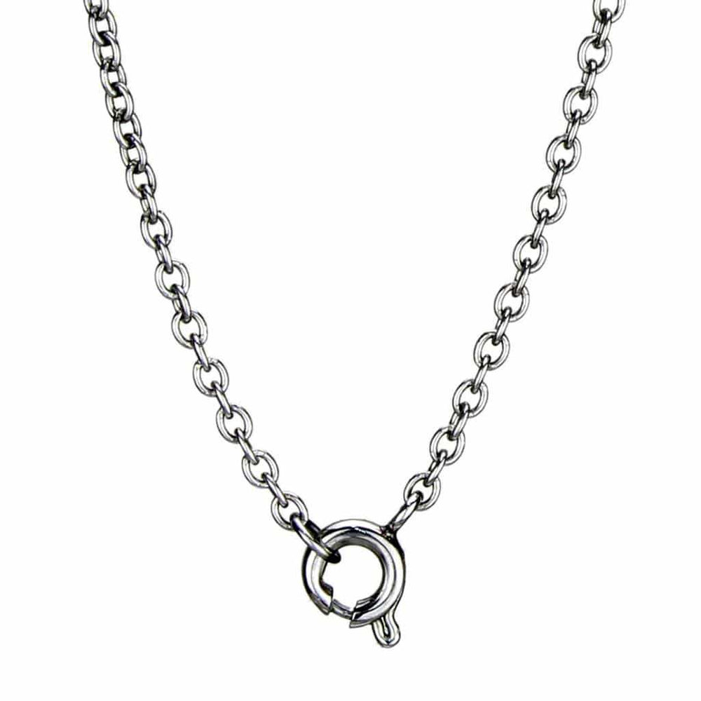 TK2885 - High polished (no plating) Stainless Steel Necklace with AAA Grade CZ in Clear - Alamode - Flyclothing LLC