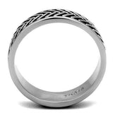 TK2899 - High polished (no plating) Stainless Steel Ring with No Stone - Alamode - Flyclothing LLC