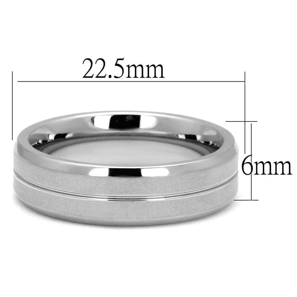 TK2917 - High polished (no plating) Stainless Steel Ring with No Stone - Alamode - Flyclothing LLC