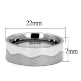 TK2918 - High polished (no plating) Stainless Steel Ring with No Stone - Alamode - Flyclothing LLC