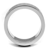 TK2944 - High polished (no plating) Stainless Steel Ring with No Stone - Alamode - Flyclothing LLC