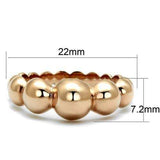 TK2967 - IP Rose Gold(Ion Plating) Stainless Steel Ring with No Stone - Alamode - Flyclothing LLC
