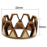 TK2968 - IP Coffee light Stainless Steel Ring with Epoxy in Champagne - Alamode - Flyclothing LLC