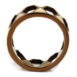 TK2968 - IP Coffee light Stainless Steel Ring with Epoxy in Champagne - Alamode - Flyclothing LLC