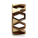 TK2968 - IP Coffee light Stainless Steel Ring with Epoxy in Champagne - Alamode - Flyclothing LLC