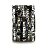 TK2987 - High polished (no plating) Stainless Steel Ring with Top Grade Crystal in Multi Color - Alamode - Flyclothing LLC