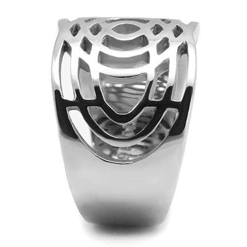 TK3039 - High polished (no plating) Stainless Steel Ring with No Stone - Alamode - Flyclothing LLC