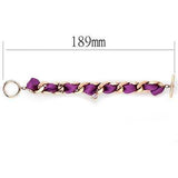 TK3065 - IP Rose Gold(Ion Plating) Stainless Steel Bracelet with Top Grade Crystal in Rose - Alamode - Flyclothing LLC