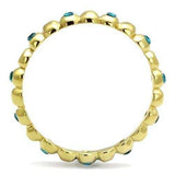 TK3086 - IP Gold(Ion Plating) Stainless Steel Ring with Synthetic Synthetic Glass in Montana - Alamode - Flyclothing LLC