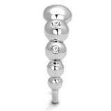 TK3087 - High polished (no plating) Stainless Steel Ring with AAA Grade CZ in Clear - Alamode - Flyclothing LLC