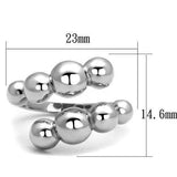 TK3089 - High polished (no plating) Stainless Steel Ring with No Stone - Alamode - Flyclothing LLC