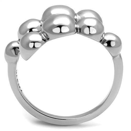 TK3089 - High polished (no plating) Stainless Steel Ring with No Stone - Alamode - Flyclothing LLC