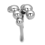 TK3089 - High polished (no plating) Stainless Steel Ring with No Stone - Alamode - Flyclothing LLC