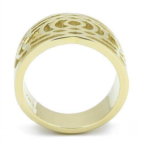 TK3119 - IP Gold(Ion Plating) Stainless Steel Ring with No Stone - Alamode - Flyclothing LLC