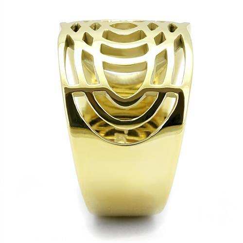 TK3119 - IP Gold(Ion Plating) Stainless Steel Ring with No Stone - Alamode - Flyclothing LLC