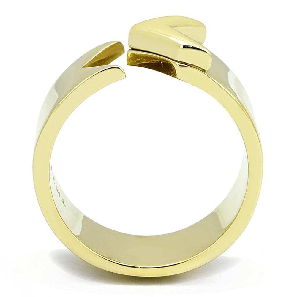TK3120 - IP Gold(Ion Plating) Stainless Steel Ring with No Stone - Alamode - Flyclothing LLC
