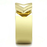 TK3120 - IP Gold(Ion Plating) Stainless Steel Ring with No Stone - Alamode - Flyclothing LLC