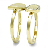 TK3121 - IP Gold(Ion Plating) Stainless Steel Ring with AAA Grade CZ in Clear - Alamode - Flyclothing LLC