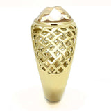 TK3122 - IP Gold(Ion Plating) Stainless Steel Ring with AAA Grade CZ in Champagne - Alamode - Flyclothing LLC