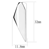 TK3160 - Rhodium Stainless Steel Earrings with No Stone - Alamode - Flyclothing LLC