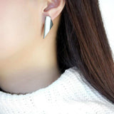 TK3160 - Rhodium Stainless Steel Earrings with No Stone - Alamode - Flyclothing LLC