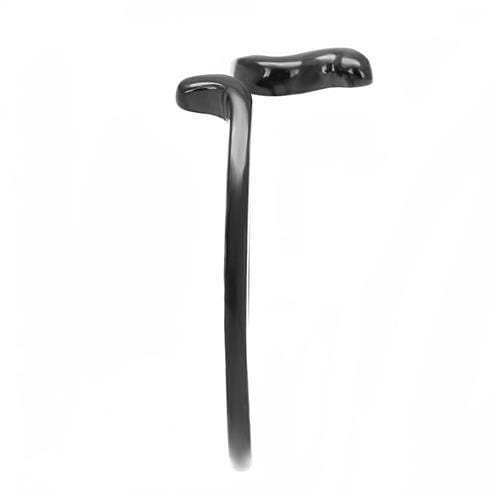 TK3164 - IP Black(Ion Plating) Stainless Steel Ring with No Stone - Alamode - Flyclothing LLC