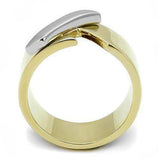TK3184 - Two-Tone IP Gold (Ion Plating) Stainless Steel Ring with No Stone - Alamode - Flyclothing LLC