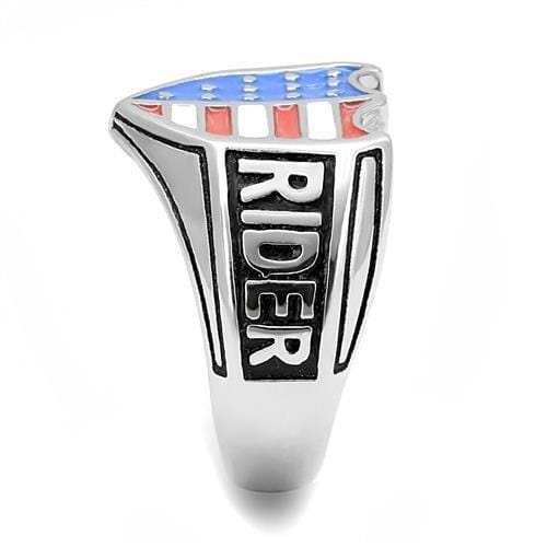 TK3192 - High polished (no plating) Stainless Steel Ring with Epoxy in Multi Color - Alamode - Flyclothing LLC