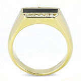 TK3222 - IP Gold(Ion Plating) Stainless Steel Ring with AAA Grade CZ in Clear - Alamode - Flyclothing LLC