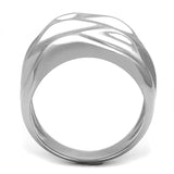 TK3262 - High polished (no plating) Stainless Steel Ring with No Stone - Alamode - Flyclothing LLC