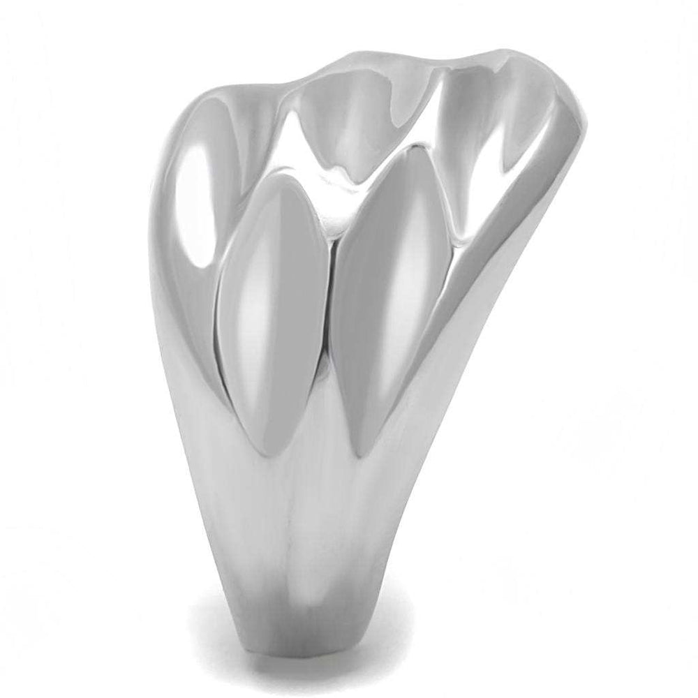 TK3262 - High polished (no plating) Stainless Steel Ring with No Stone - Alamode - Flyclothing LLC